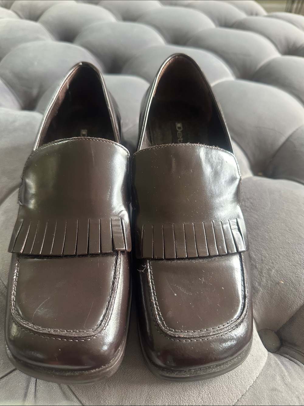 Men's Brown Kiltie Fringe Slip-On Loafers